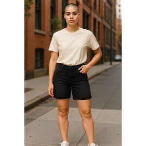 WIT & WISDOM Women "Ab" Solution Black Jean Shorts 4